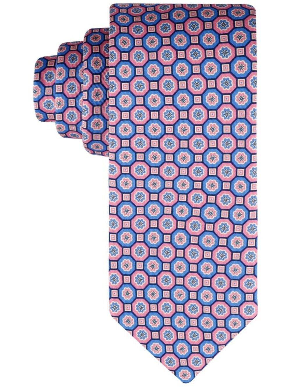 Tommy Hilfiger Men's Floral Medallion Tie Pink